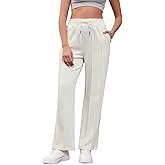 brifutuch Wide Leg Sweatpants for Women Casual Loose Solid Color Pants Joggers Baggy with Pockets