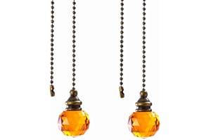 DAYONE Ceiling Fan Pull Chains Pendant Pull Chain Extension Ceiling Fan Chain Extender for Ceiling Light Lamp Fan Chain 2Pack (Dark Brown)