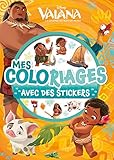 Mes coloriages avec des stickers Vaiana by
