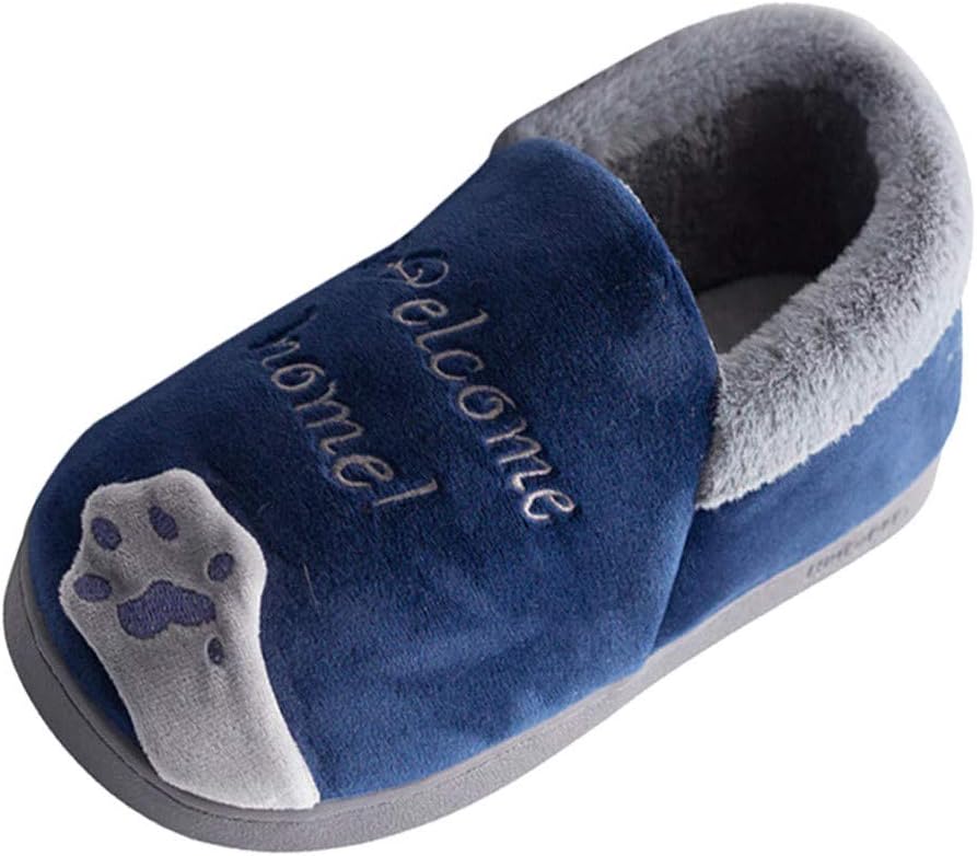 DFVVR Kids Baby Boys Girls Slippers Cartoon Cat Non-Slip Home Indoors Shoes Autumn Warm Baby Winter Clothes 12-18 Months