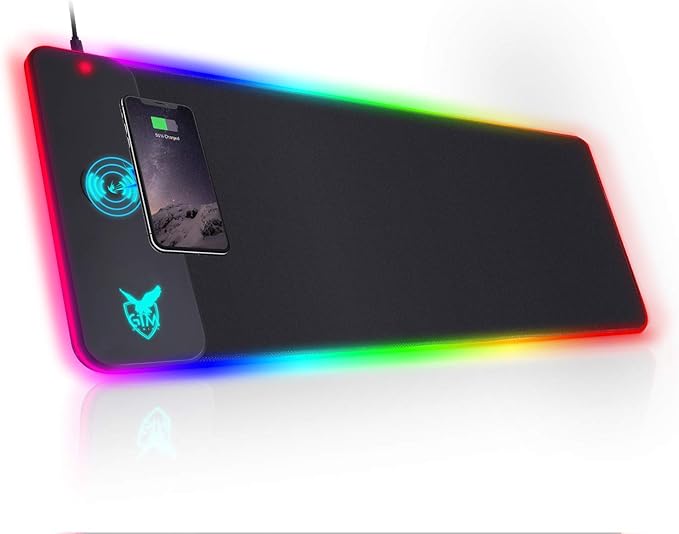 GIM Wireless Charging RGB Gaming Mouse Pad 10W, LED Amazon.co.uk