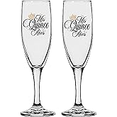 GIFT INFINITYMis Quince Años Champagne Flutes Set of 2 | 6.2oz – UV Printed Quinceañera Toasting Glasses – 15th Birthday Party Decoration – Elegant Keepsake Gifts for Quince Party, Daughte (QA-15)