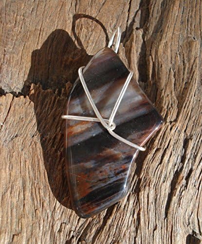 Arizona Petrified Wood Wire Wrapped in Sterling Silver