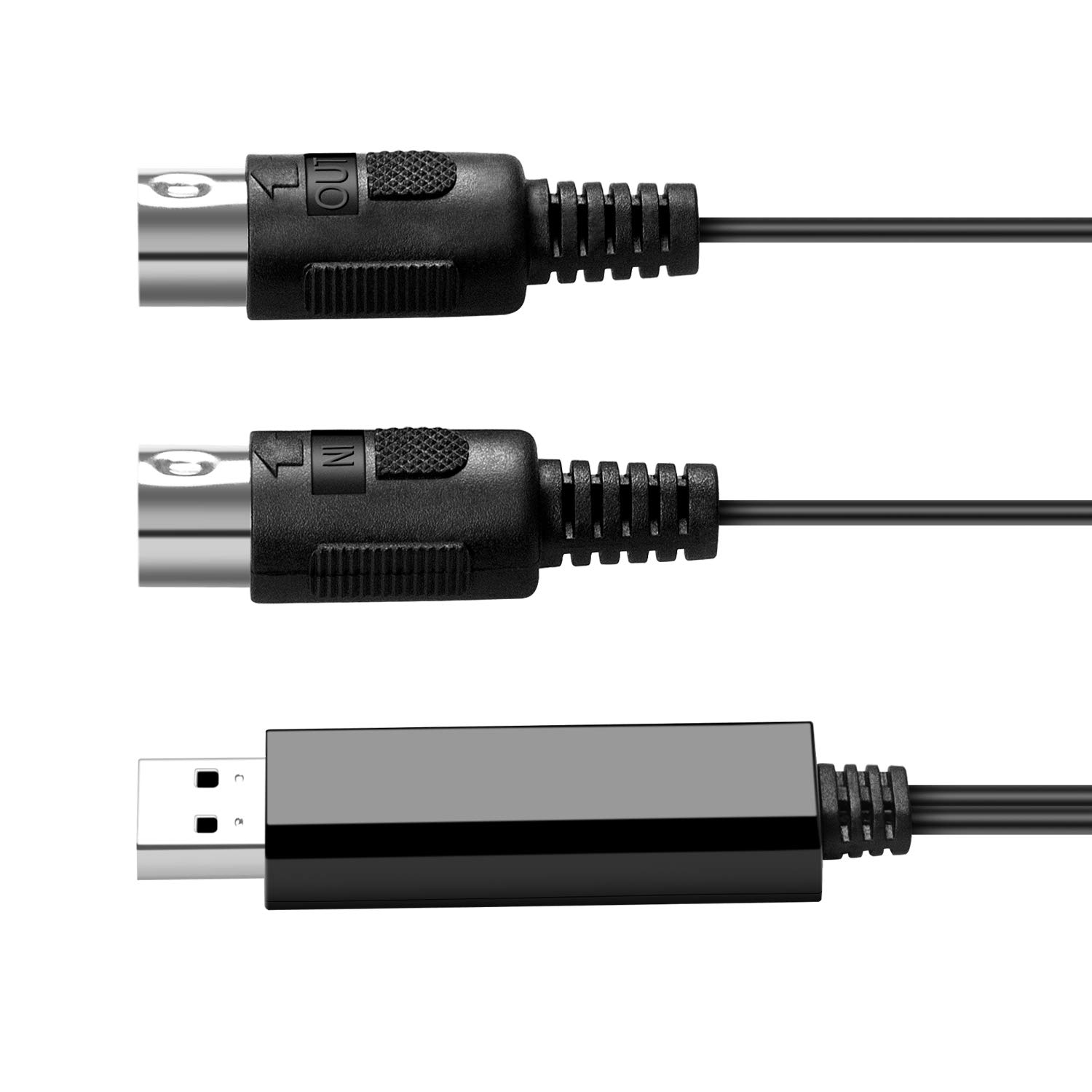 DigitalLife 2m MIDI USB Kabel (5 PIN) MIDI In/Out auf USB Kabel USB