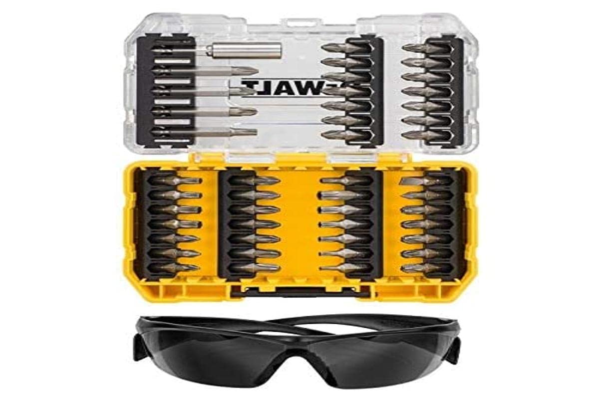 DEWALT 47PC Screw Driving Set + Safety Glasses