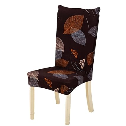 Tomtopp Dining Chair Cover Protector Removable Conjoined Stretchy Floral Chair Seat Cover for Hotel Home Stool (1pc)