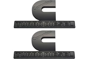 2 Pack Cummins Turbo Diesel Emblems, Badges High Output Nameplate Replacement Sticker for RAM 2500 3500 Fender Emblem Mopar (