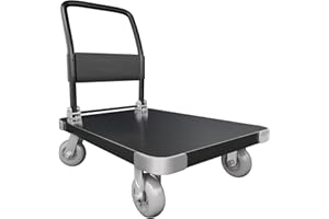 Lomive Steel Heavy Duty Flatbed Cart 36" x 24" Platform Truck Cart, 2000 lbs Capacity Dolly Shop Cart with 360 Degree Swivel Wheels Industrial Push Carts for Moving Furniture