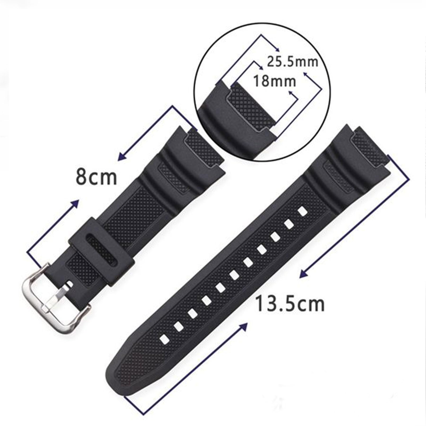 LDDAL Natural Resin Strap Compatible with Casio AE-1200 AE-1300 F-108 W-216H AE-1000w AEQ-110 W-800H AQ-S800W SGW-300H W-216H W-218 Men's 18mm Watch Band Replacement