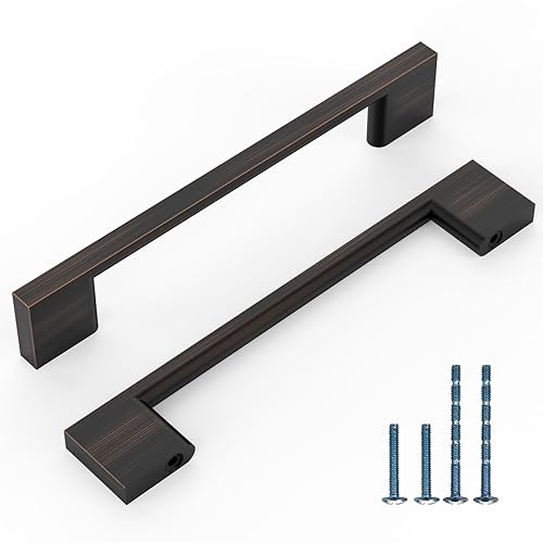 KNOKLOCK 10 Pack 5 Inch(128mm) Kitchen Cabinet Handles Oil Rubbed Bronze Cabinet Pulls Kitchen Cabinet Hardware Drawer Pulls for Cupboard Wardrobe