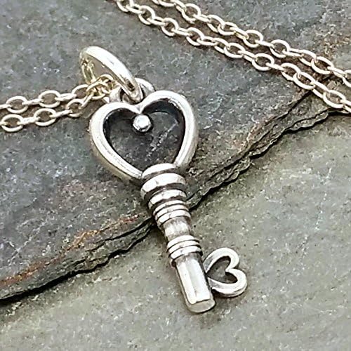 EnCharmedKey to My Heart Charm Necklace - 925 Sterling Silver, 18"