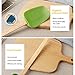 Spatulas silicone heat resistant with wood handle, 3 piece set-blue green white