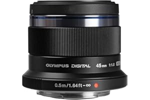 OM SYSTEM Olympus M.Zuiko Digital 45mm F1.8 Black for Micro Four Thirds System Camera, Compact Design, Beautiful Bokeh, Brigh