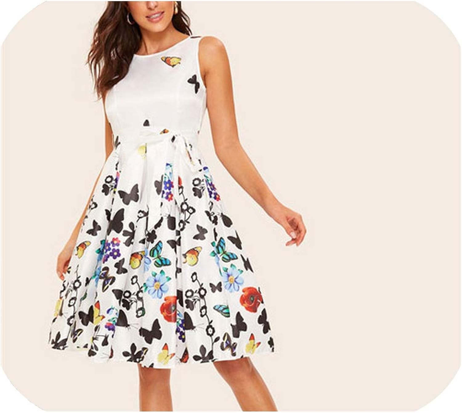 white aline midi dress