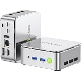 GMKtec Mini PC G10, AMD Ryzen 5 3500U (Beats 4300U) 16GB DDR4 256GB SSD | Radeon Vega 8, Triple 4K Display 2.5GbE LAN, WiFi/BT/USB-C/DP/HDMI 2.1 Business Office Home, Mini Computer Silver White