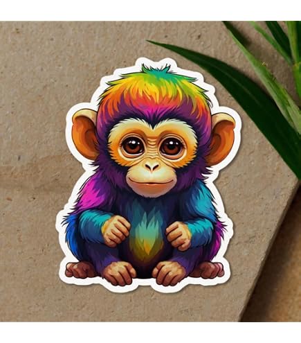 thumbnail image 2 of 55 Pcs Curious George Monkey Storybook Cartoon Vinyl Waterproof Stickers For Water Bottle Laptop Motorcycle Skateboard Phone For Teens Adults For Birthday Party Gift Decorative Supplies Favors 2 of 11