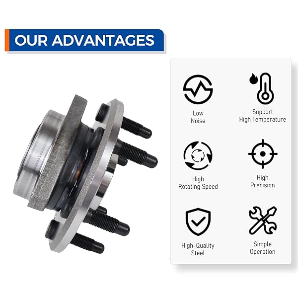 PAROD PAIR 513277 WHEEL BEARING AND HUB ASSEMBLY FRONT/REAR COMPATIBLE WITH 08-17 BUICK ENCLAVE, 09-17 CHEVY TRAVERSE, 07-16 GMC ACADIA, 07-10 SATURN OUTLOOK 6 LUGS W/ABS