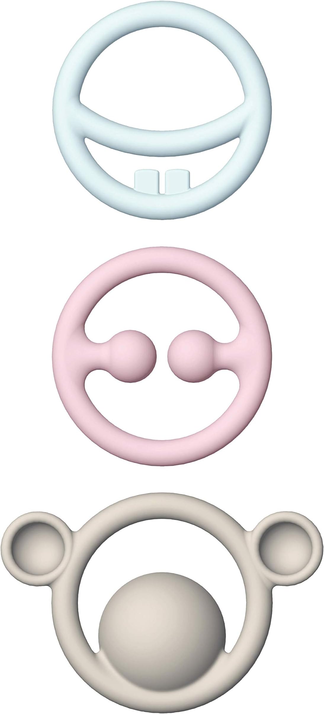 MOLUKNigi Nagi and Nogi Teething Rings Pastel Baby Toys & Gifts for Ages 0 to 3