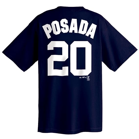 Posada New York Yankees Name and Number TShirt (Medium) Sports & Outdoors
