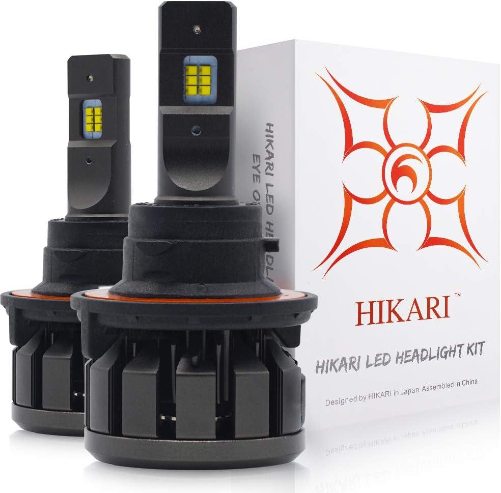 HIKARI Ultra LED Headlight Bulbs Conversion Kit H13/9008, Prime LED