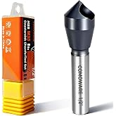 COMOWARE M35 Countersink 1/2" TiAIN Coated Chamfer Tool M35 Chamfer Bit 90-Degree Countersink Drill Bit Set for Wood &amp; Metal, Heavy Duty Countersink Bit SAE