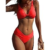 American Trends High Waisted Bikini Sets for Women Push Up Two Piece Bikini Swimsuit High Cut 2 Piece Bathing Suit