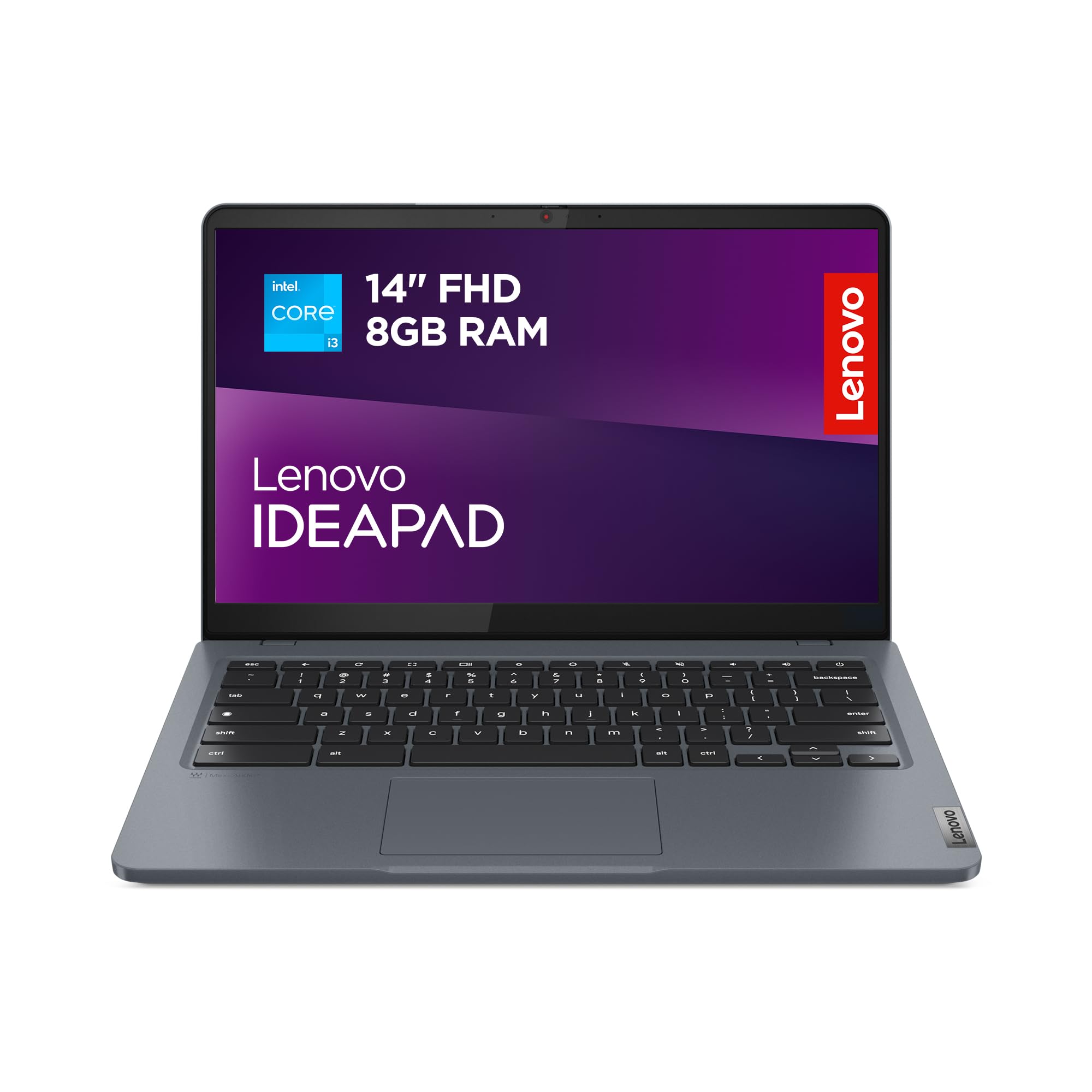 Lenovo IdeaPad Slim 3 Chromebook Plus | 14 Inch Full HD Laptop | Intel Core i3-N305 | 8GB RAM | 256GB eMMC| Chrome OS | Storm Grey