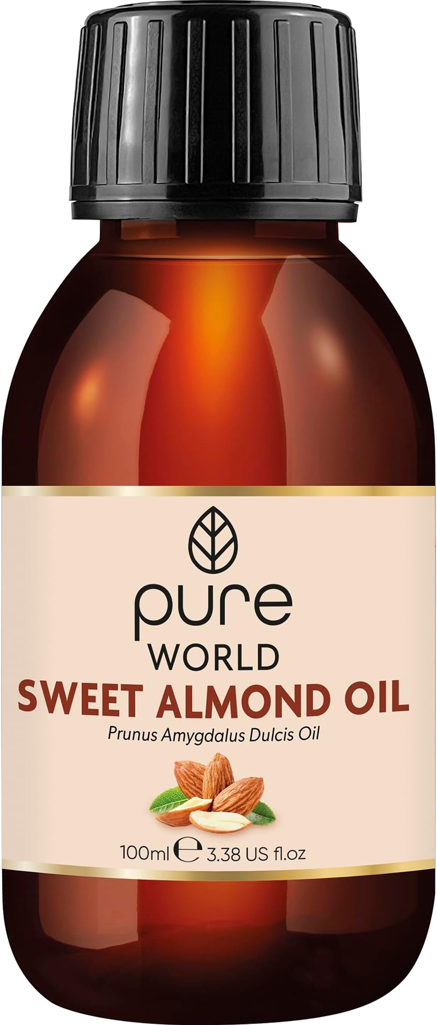 Pure World Sweet Almond Oil 100ml 100% Pure Cold Pressed Vegan