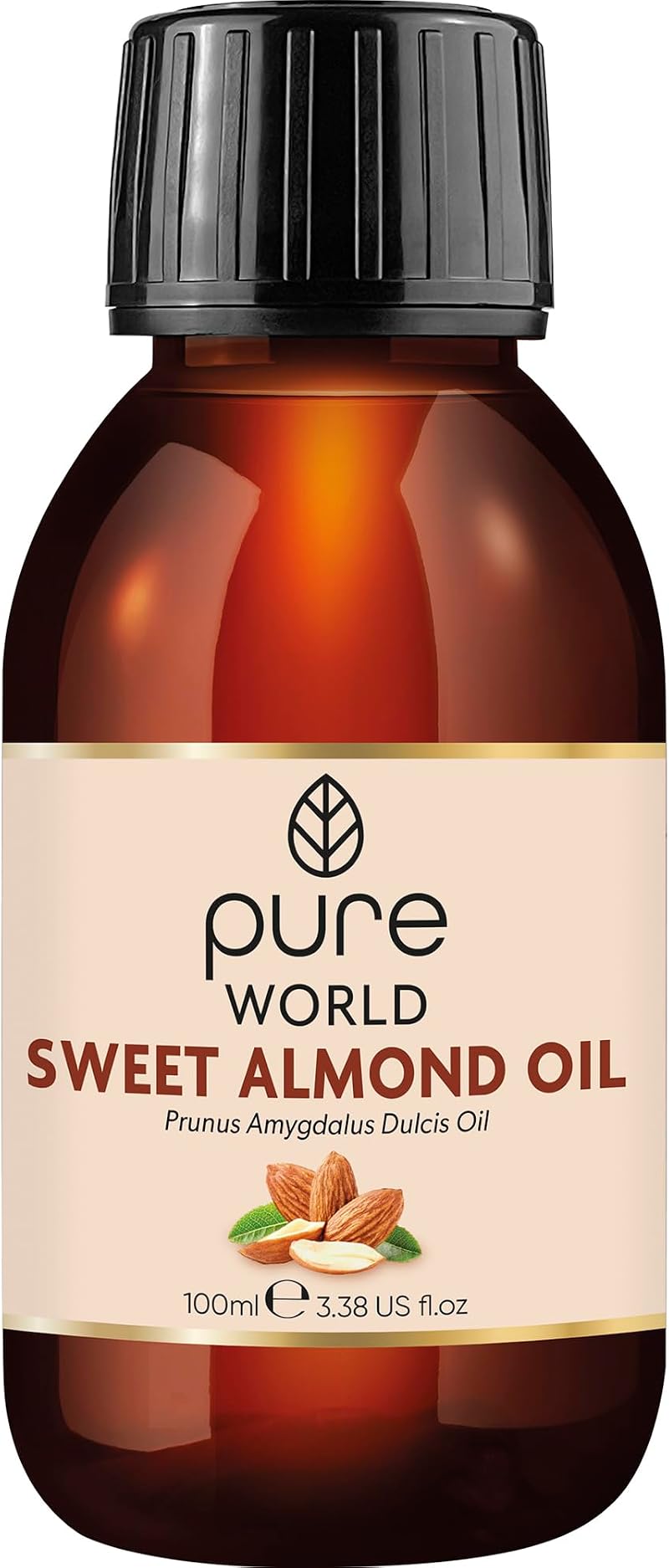 Pure World Sweet Almond Oil 100ml 100% Pure Cold Pressed Vegan