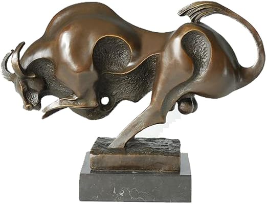Amazon Com Toperkin Bronze Statues Animal Sculptures Bull Abstract Decor Garden Statue Home Kitchen