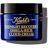 Kiehl's Midnight Recovery Omega Rich Botanical Night Cream, Overnight Renewing Face Moisturizer, Plumps & Replenishes Skin Ba
