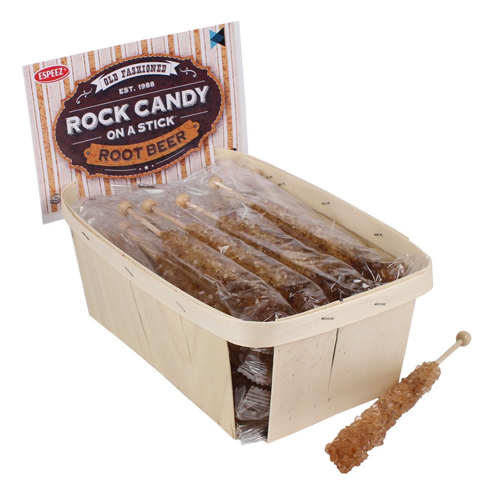 Extra Large Rock Candy Sticks 18 Root Beer Lollipop