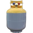 Mastercool 66010 50 lb. Recovery Tank for R134a – Meets DOT and CAN/CSA Standards – Powder-Coated HP325/HP345 Steel, No Float Switch, No Refrigerant Included