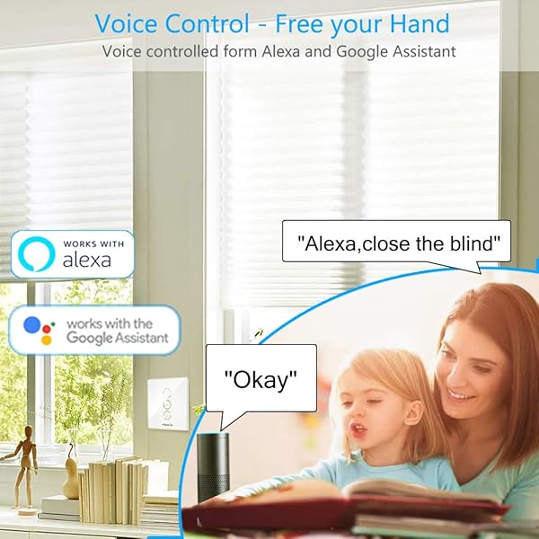LoraTap Interruptor Persianas WiFi 2x Rel de Persianas Temporizador Inteligente para Cortina Elctrica Control Remoto por Telfono Compatible con Alexa y Google Home para Control de Voz 300W