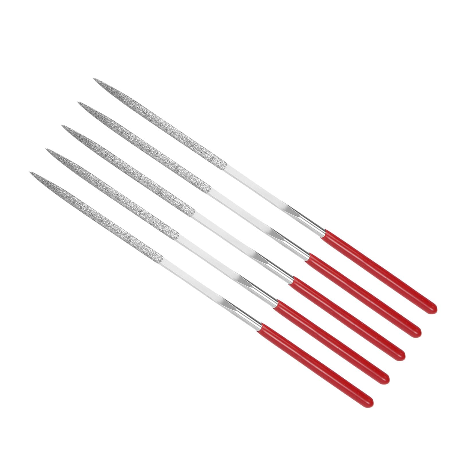 CoCud Diamond Coated Needle File, | 150 Grit 3mm Shank 140mm Length|, Diamond Square Files Sharpening Tool - (Applications: for Metal Glass Stone), 5-Pieces