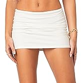 Seyumixi Women Y2k Sexy Micro Skirt Mid Waist Bodycon Mini Skirts Low Rise Slim Fit Pencil Short Skirt Sporty Streetwear
