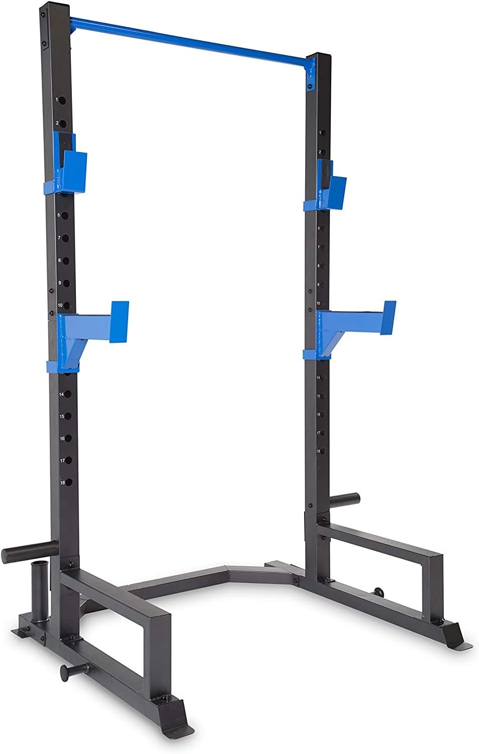 Amazon Com Wf Athletic Supply Deluxe Power Cage With High Weight Capacity J Hooks Safety Spotter Arms Olympic Weight Plate Storage And Bar Storage Sports Outdoors