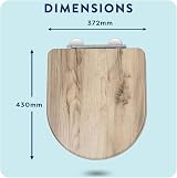 Croydex Varese Soft Close Toilet Seat Grey Oak D-Shape Quick Release view 8