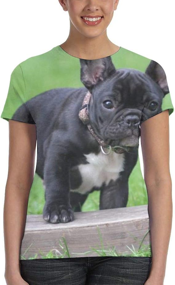 Amazon Co Jp かわいいフレンチブルドッグ Tシャツレディース 半袖プリント 夏 カジュアルファッション 人気 クルーネック ゆったりとしたスポーツの快適性 ユニセックス 服 ファッション小物