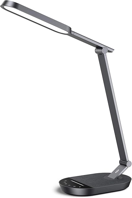 taotronics lampara led de escritorio lampara de mesa de cuidado ocular lampara de oficina regulable con puerto usb 5 v 2 a 5 modos de color b