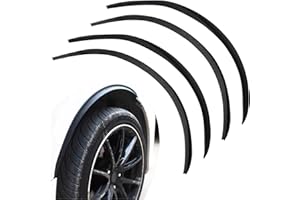 Jawmoy 4 PCS Car Wheel Brow Decorative Strip, Carbon Fiber Style Car Wheel Eyebrow, Fender Flares Front, Car Universal Modification (Black)