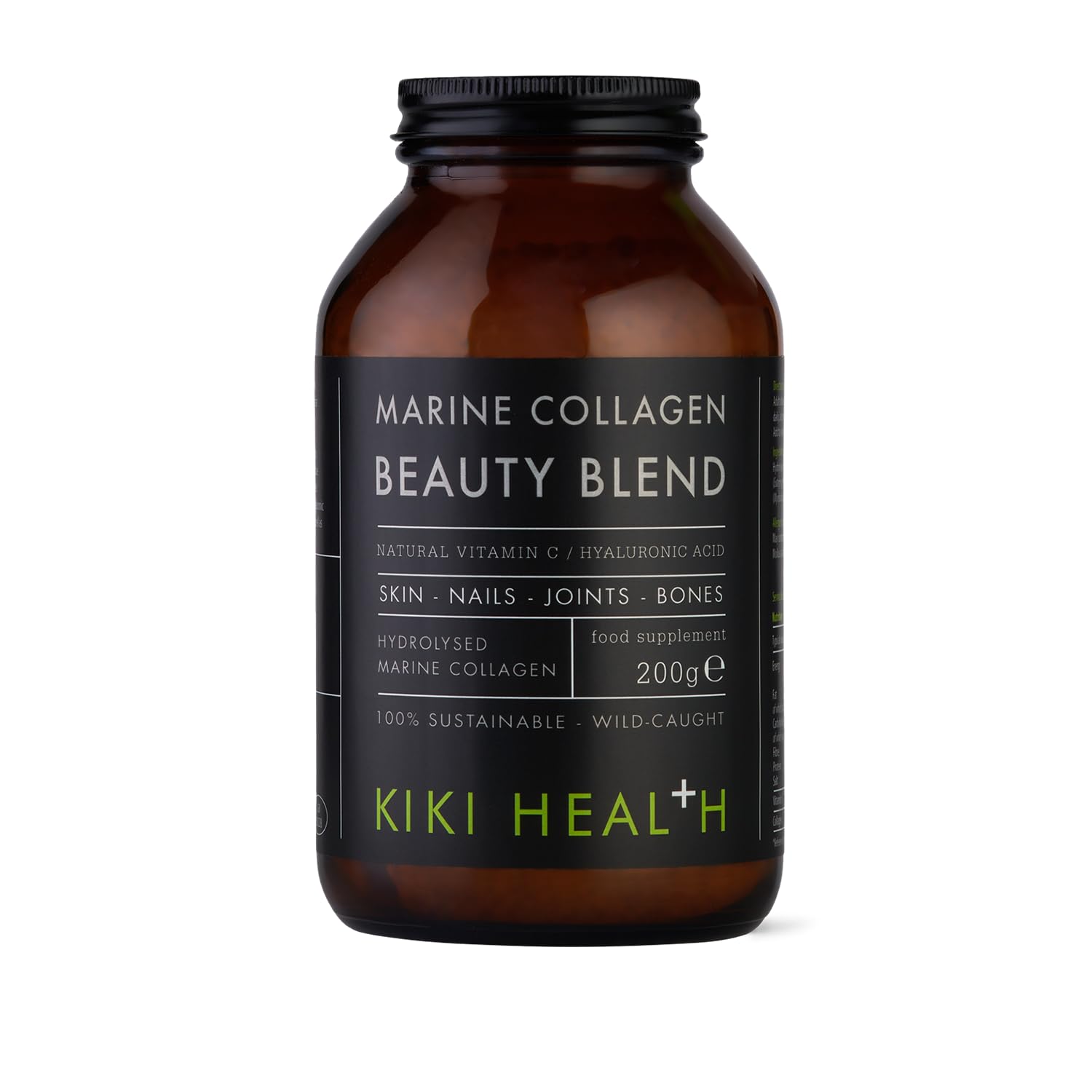 KIKI Health Premium Marine Collagen Beauty Blend Powder | Natural Vitamin C from Organic Camu Camu Powder | Enhance Joints & Bones | High Protein & Vegan Health Support for Daily Wellness - 200g