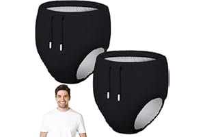 Glitopper 2 Pcs Reusable Adult Swim Diapers Special Needs Cloth Diaper Covers Washable Nappy Trunks Waterproof Leakproof for Postpartum Women Incontinence Protection Unisex(XL)