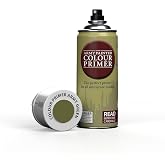 The Army Painter, Colour Primer Army Green, 400 ml acrylic spray | Spray Paint Basecoat for Miniature Model Undercoat Priming, Plastic Wargames, DnD &amp; Warhammer