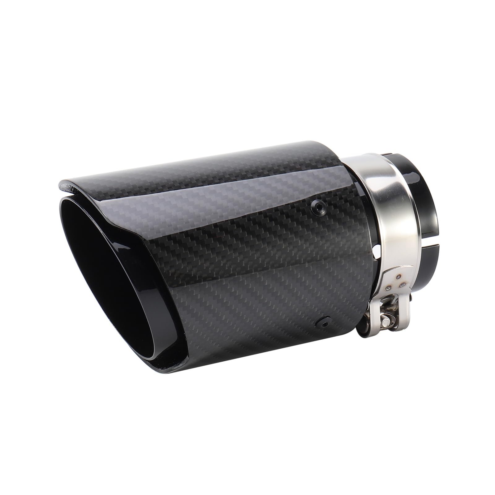Photo 1 of Carbon Fiber Exhaust Tip 2 1/4 Inlet 3 1/2 Outlet Gloss Black 2.25-3.5 Exhaust Tip