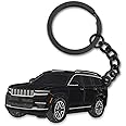 glahorse For Jeep Grand Cherokee Keychain，For Jeep Grand Cherokee Accessories 2011-2022，metal Keychain