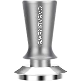 CASABREWS 51mm Espresso Tamper, 30lb with Spring Loaded, Stainless Steel | Aluminum Alloy Handle &amp; 304 Flat Stainless Steel Base, Leveling 51mm Tamper: 30 lbs Calibrated Spring