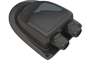 Haoguo ABS Solar Double Cable Entry Gland for All Cable Types 2mm² to 6mm² for Solar Project on RV Camper Van Travel Trailer Boat Cabin-Black