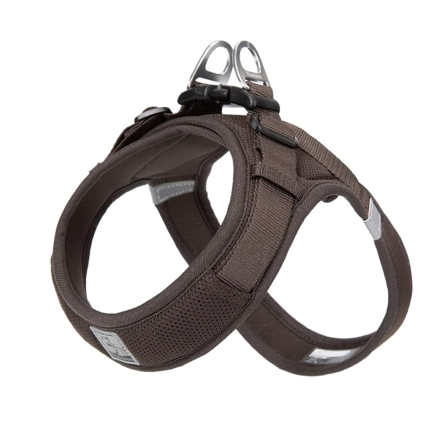 WINHYEPET Truelove Dog Harness Soft Mesh Reflective Breathable Step-In Dog Harness,Easy Adjustment Harness with Safety Buckle for Extra Small and Small Dogs, Vest Harness TLH3013(Brown,M)