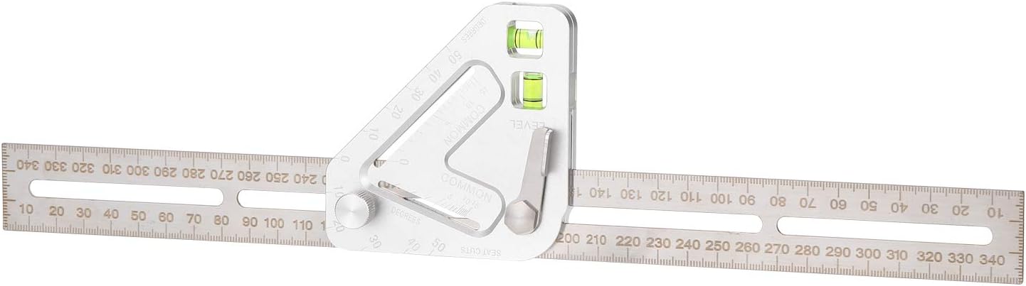Woodworking Triangle Ruler, KKmoon Multifunctional Woodworking Triangle Ruler Angle Ruler Revolutionary Carpentry Tool Measuring Tools